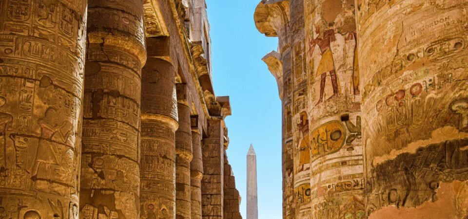 Columns of the Hypostyle Hall, Karnak temple, Luxor