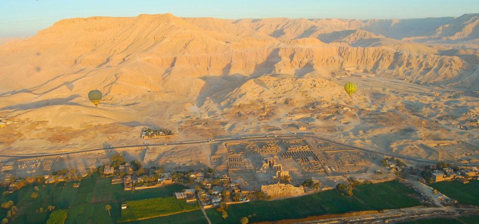 Luxor air balloon adventure at sunrise