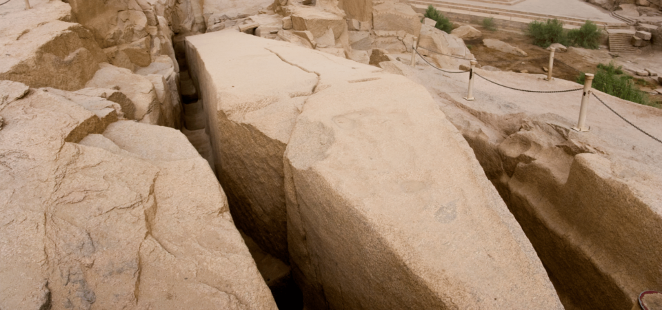 The Unfinished Obelisk at the ancient quarry in Aswan.