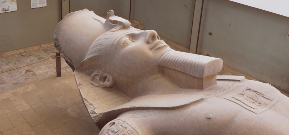 Statue of Ramses II at the Memphis Museum in Egypt.