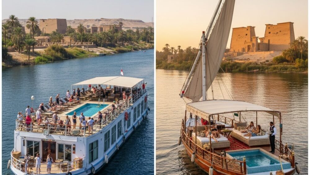 What is the difference between deluxe and luxury Nile cruise ships?