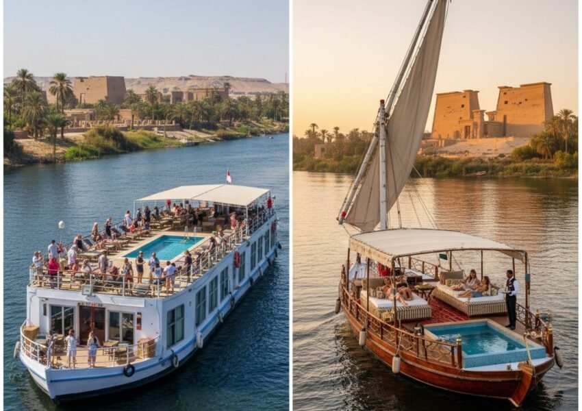 What is the difference between deluxe and luxury Nile cruise ships?