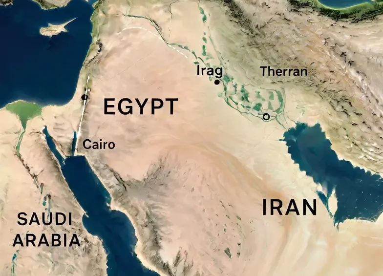How Far is Egypt from Iran