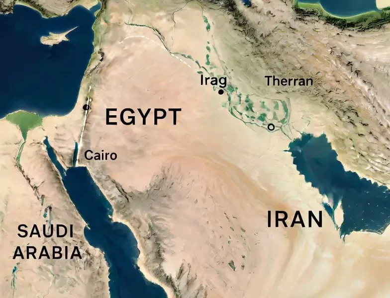 How Far is Egypt from Iran