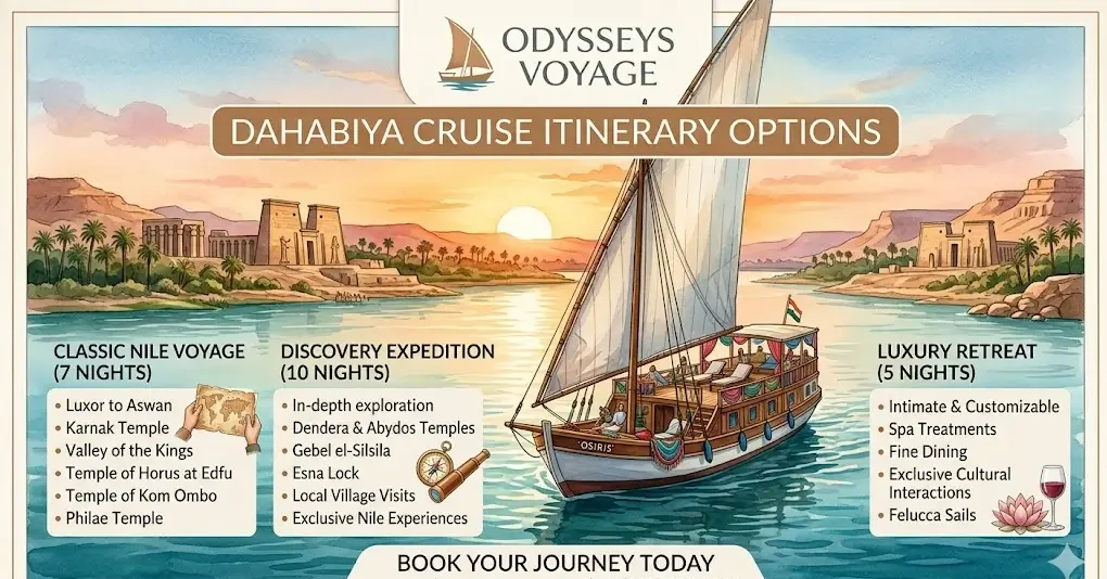 Dahabiya Cruise Itinerary Options