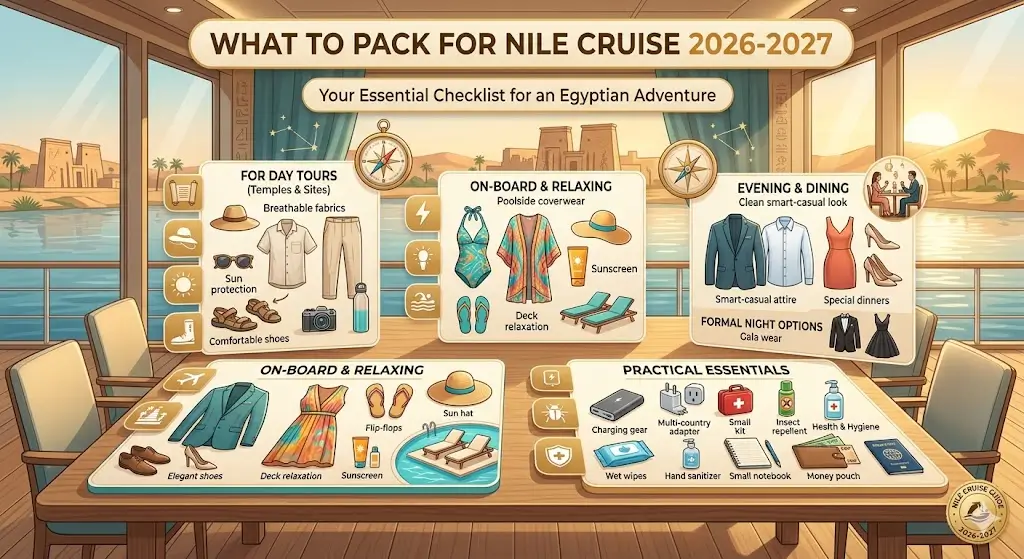 What to Pack for Nile Cruise 2026-2027 