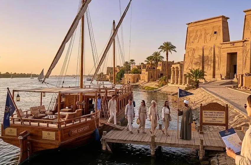 Dahabiya Cruise Abydos Temple 2026 with Odysseys Voyage