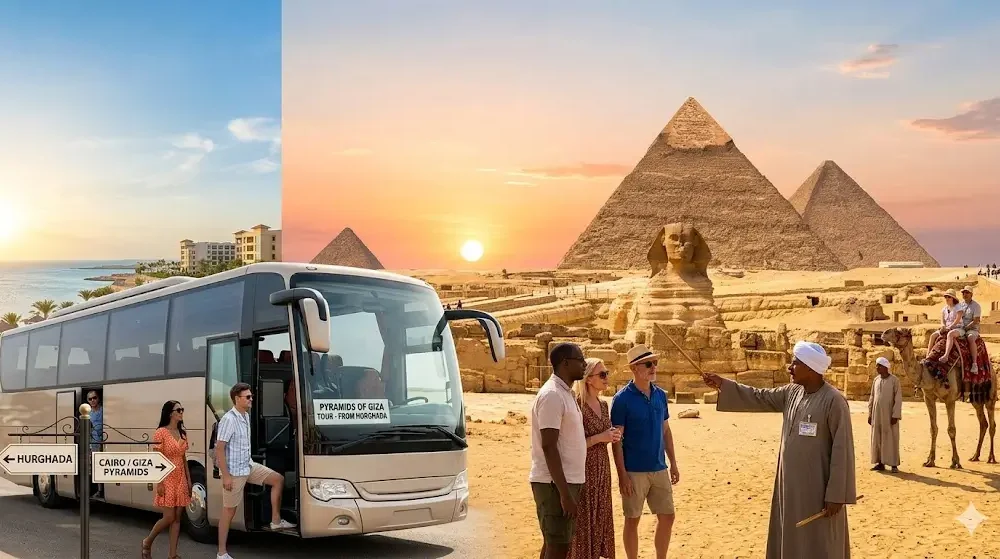 Pyramids of Giza Tour from Hurghada 2026 |15% Discount