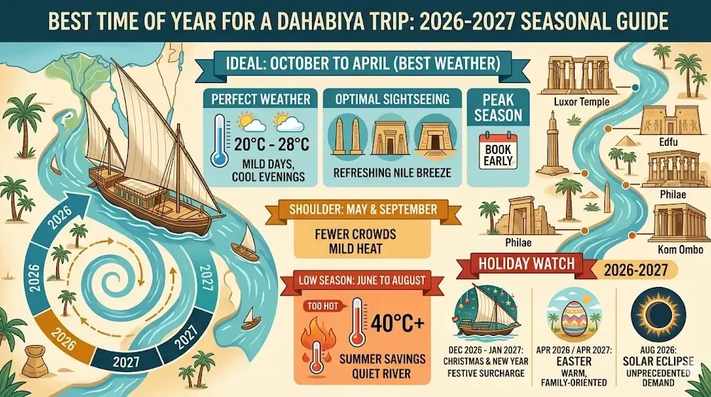 Best Time of Year for a Dahabiya Trip 2026-2027: Your Ultimate Guide