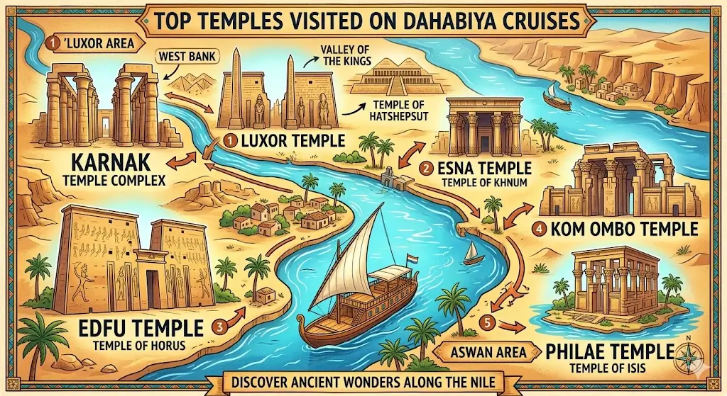 Top Temples Visited on Dahabiya Cruises