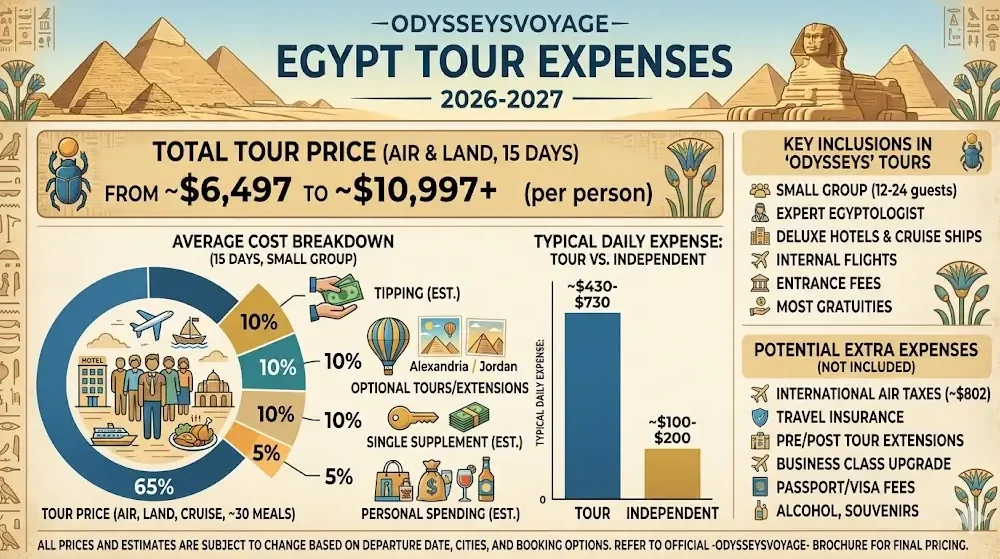 Egypt tour expenses 2026-2027