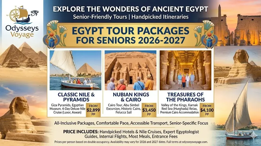 Egypt tour packages for seniors price 2026-2027