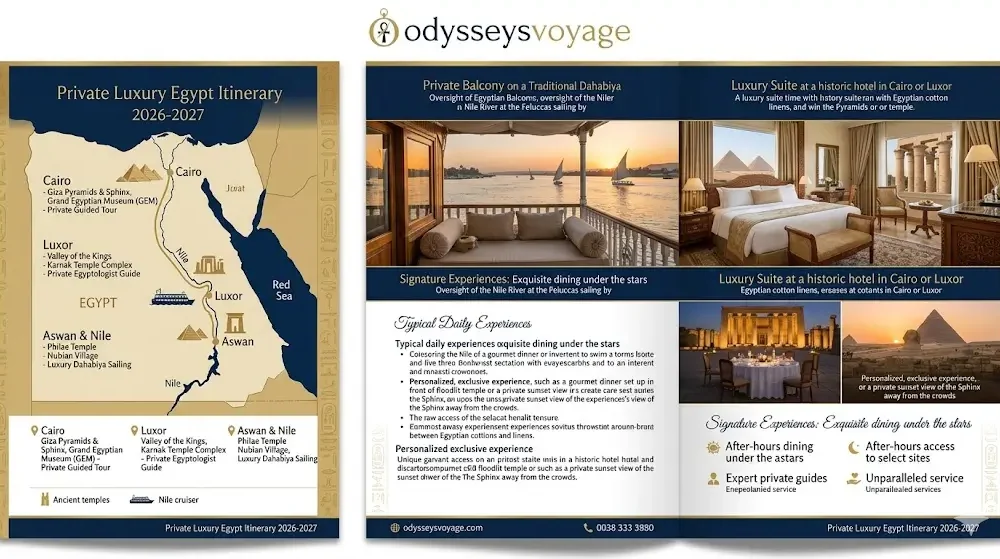 Private Luxury Egypt Itinerary 2026-2027