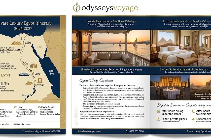 Private Luxury Egypt Itinerary 2026-2027