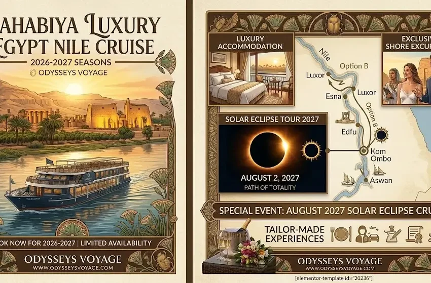 Dahabiya Luxury Egypt Nile Cruise 2026-2027
