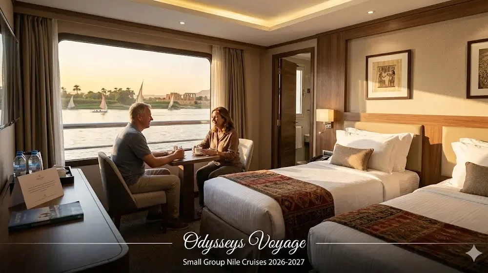 Type of accommodation is provided on small group Nile cruises 2026-2027