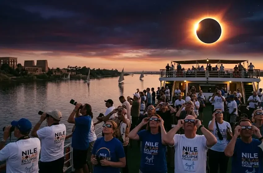 nile river solar eclipse viewing cruise 2027