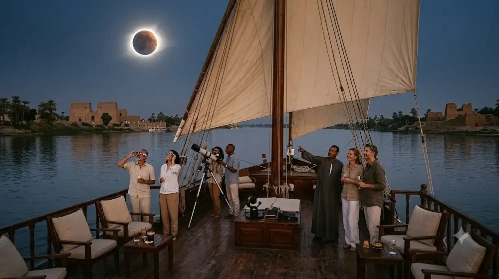 Luxury Dahabiya Nile Cruise Solar Eclipse Tour