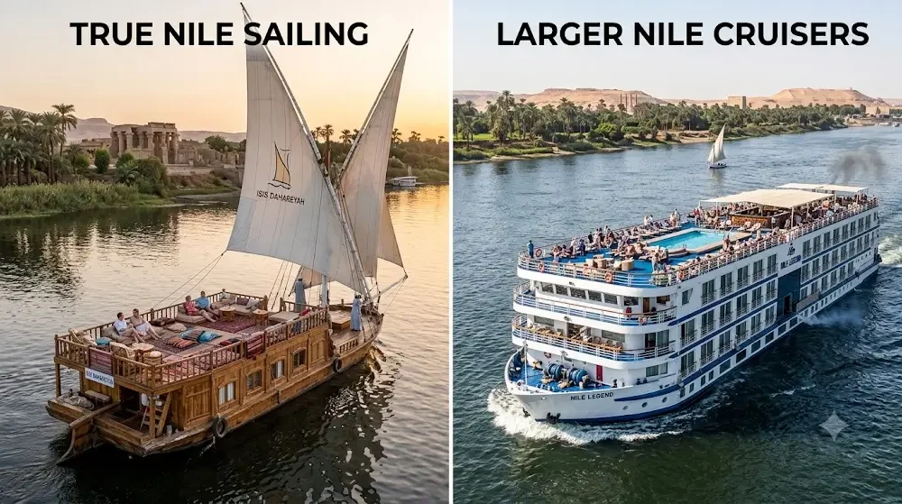 What Is the Real Difference Between True Nile Sailing and Larger Boats