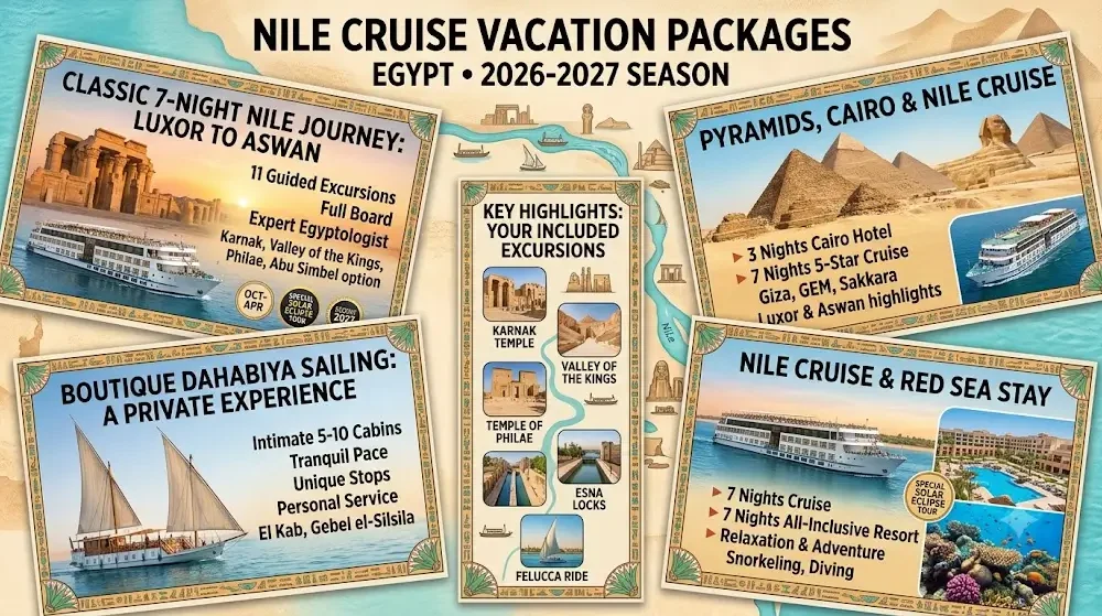 Nile Cruise Vacation Packages 2026-2027