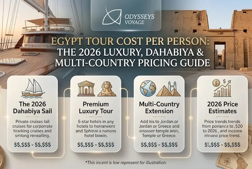 Egypt Tour Cost Per Person : The 2026 Luxury, Dahabiya & Multi-Country Pricing Guide