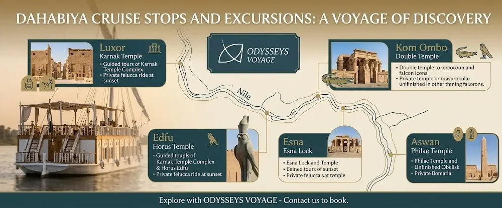 Dahabiya Cruise Stops and Excursions