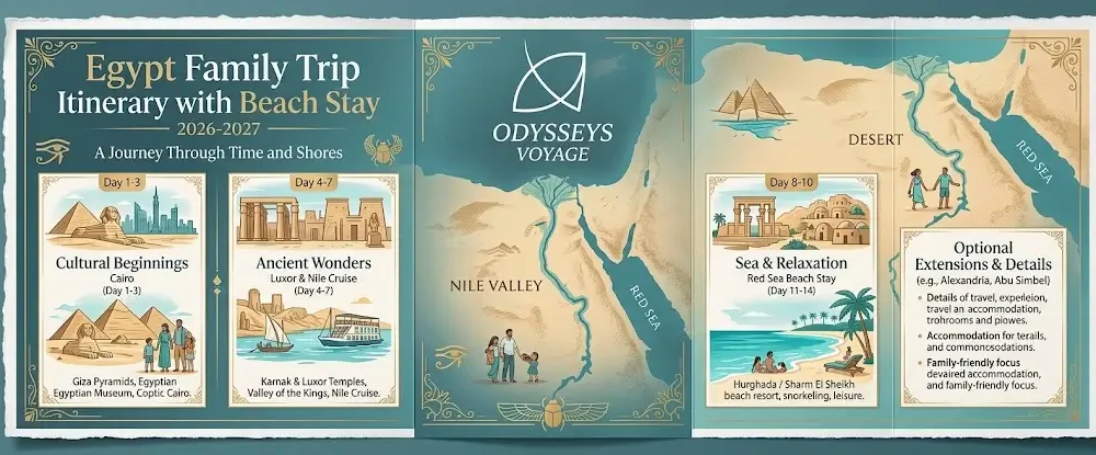 Egypt Family Trip Itinerary with Beach Stay 2026-2027