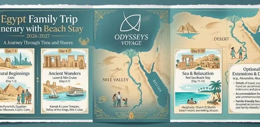 Egypt Family Trip Itinerary with Beach Stay 2026-2027