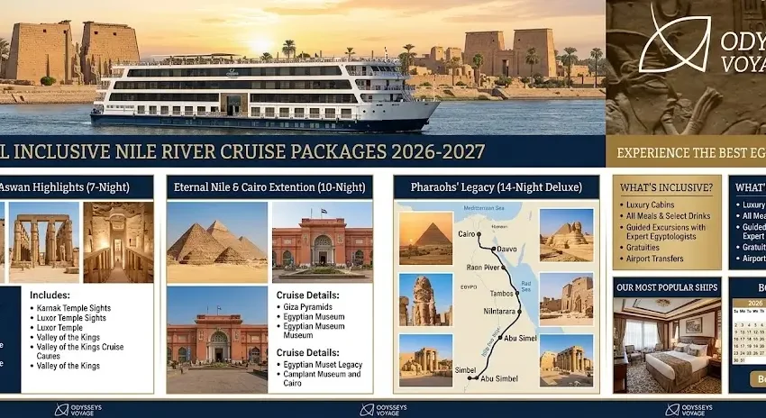 All Inclusive Nile River Cruise Packages 2026- 2027 | Best Egypt Tours