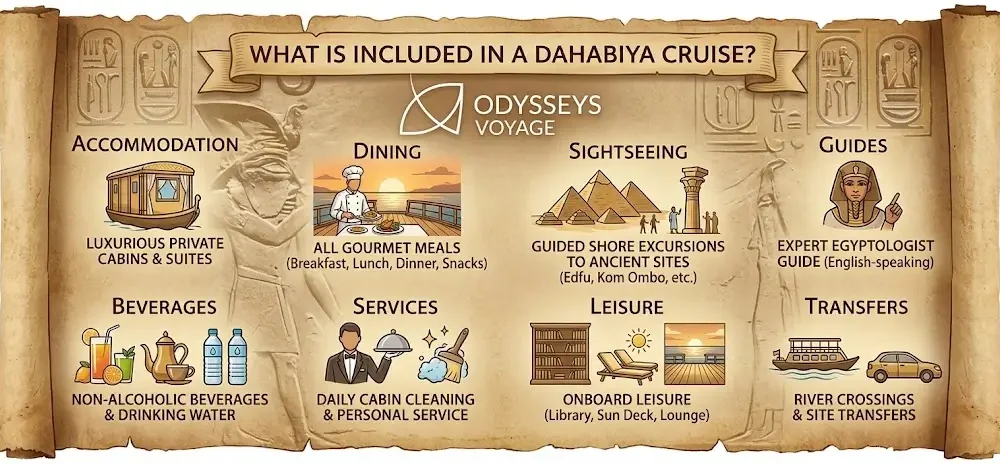 What Is Included in a Dahabiya Cruise 2026-2027 | Full Breakdown