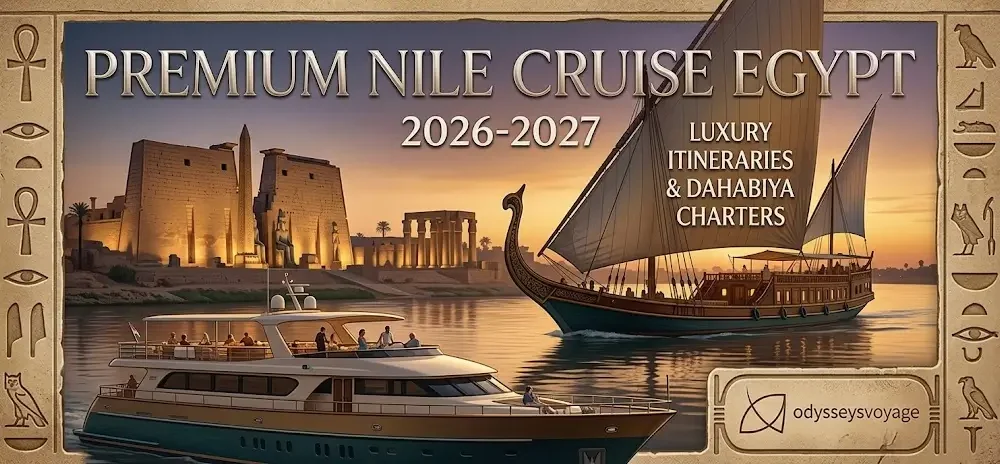 Premium Nile Cruise Egypt 2026-2027: Luxury Itineraries & Dahabiya Charters