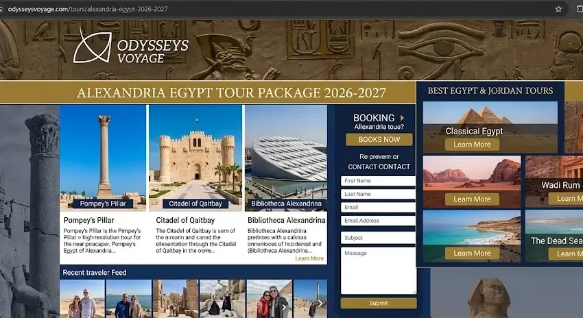 Alexandria Egypt Tour Package 2026-2027 | Best Egypt & Jordan Tours | Odysseys Voyage