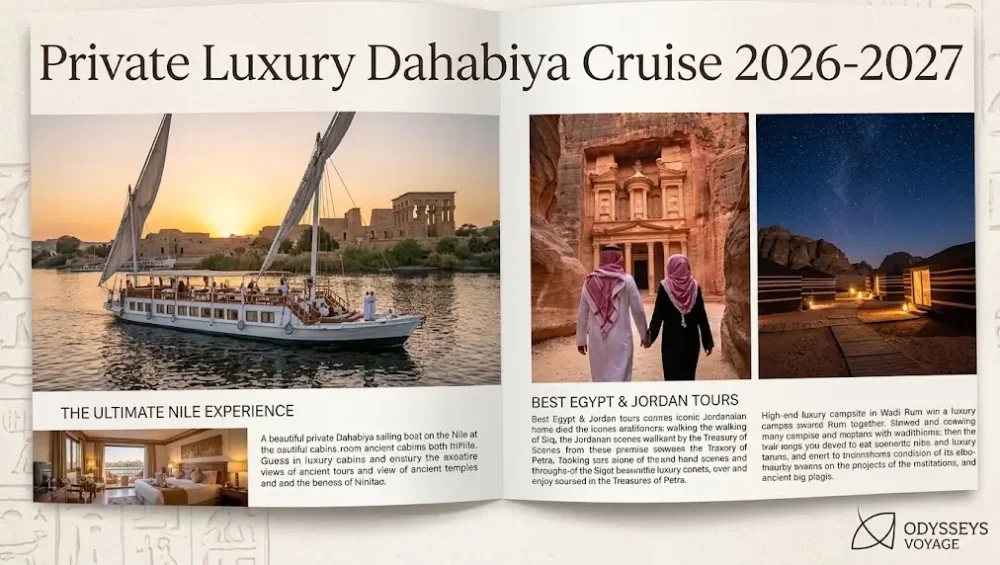 Private Luxury Dahabiya Cruise 2026-2027 | Best Egypt & Jordan Tours