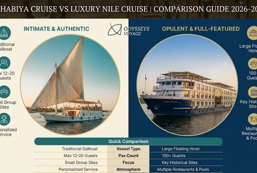 Dahabiya Cruise vs Luxury Nile Cruise 2026-2027 | Comparison Guide