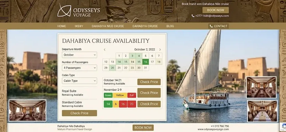 Dahabiya Cruise Availability 2026-2027: Luxury Nile Schedules & Booking Guide
