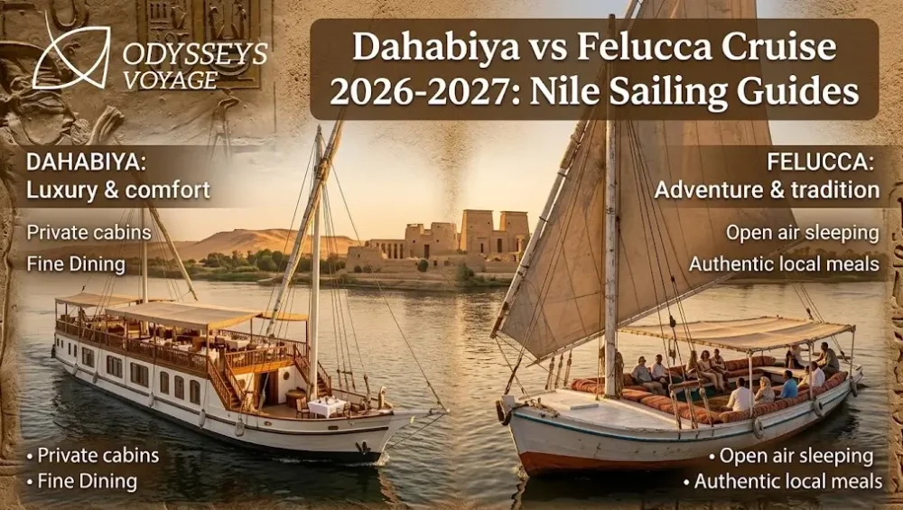 Dahabiya vs Felucca Cruise 2026-2027: Nile Sailing Guide