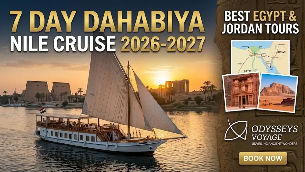 7 Day Dahabiya Nile Cruise 2026- 2027 | Best Egypt & Jordan Tours