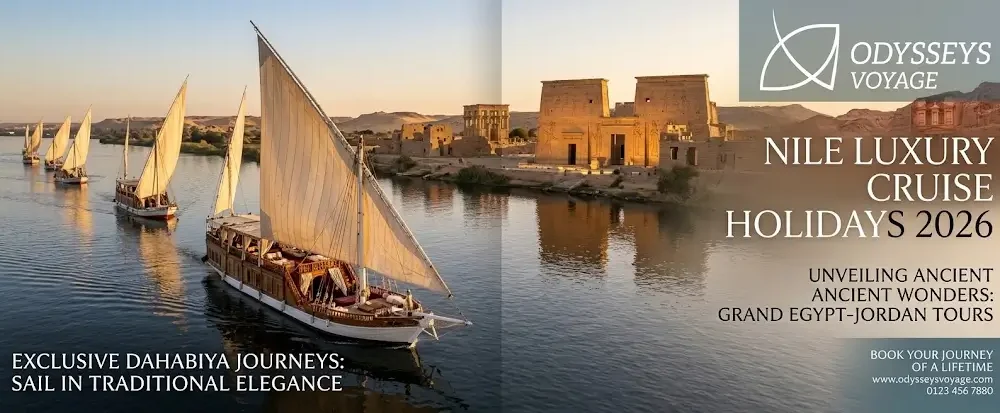 Nile Luxury Cruise Holidays 2026: Dahabiya Journeys & Egypt-Jordan Tours